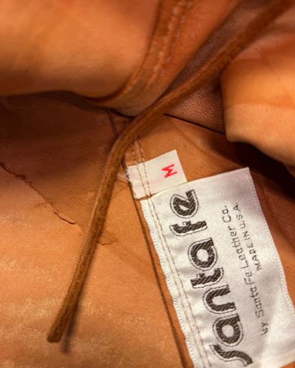 Gilet pelle scamosciata Santafe Made in U.S.A vintage 1970s