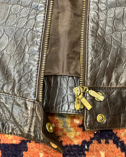 Giacca in vera pelle motociclista B&W Made in italie