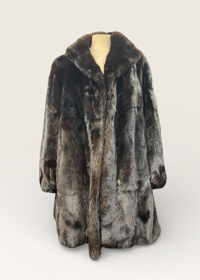 Cappotto in visone blackglama usato come nuovo