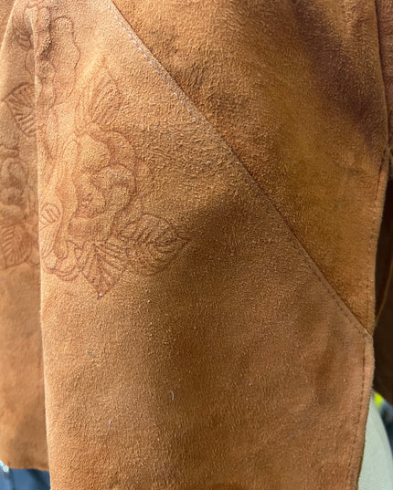 Gilet pelle scamosciata Santafe Made in U.S.A vintage 1970s