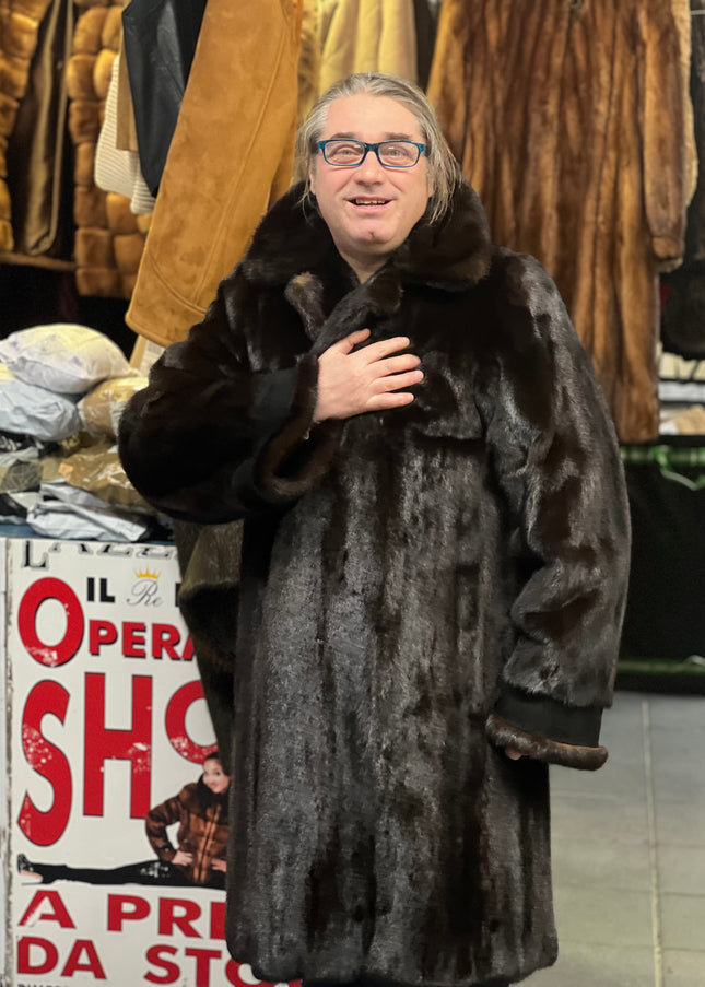 Manteau en fourrure de vison tag:46/48