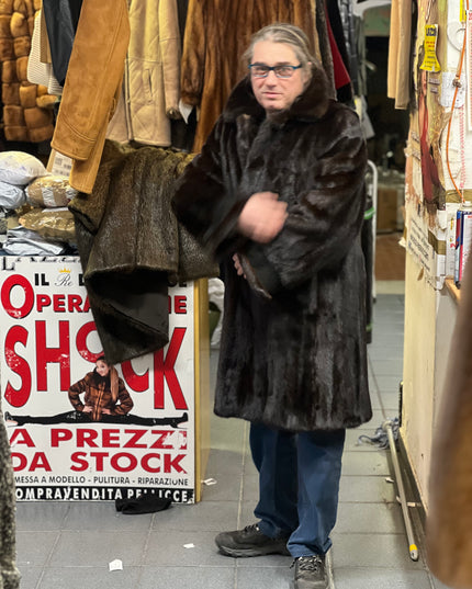 Manteau en fourrure de vison tag:46/48