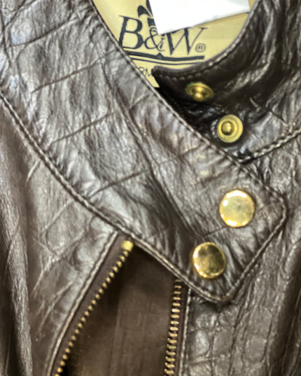 Giacca in vera pelle motociclista B&W Made in italie