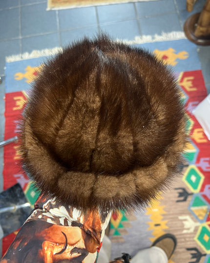 Bonnet en fourrure de vison tag:M/L