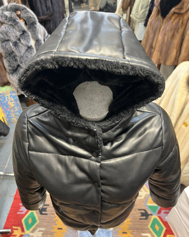 Veste avec capuche double fermeture du chaîne et bouton tag:S/M