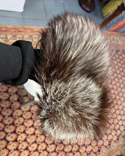 Cappello in volpe argentata naturale e scamiciato