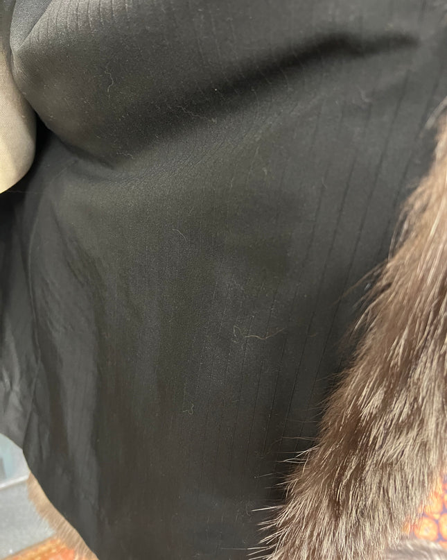 Cappotto in volpe argentata sfilatata 284 usato vintage