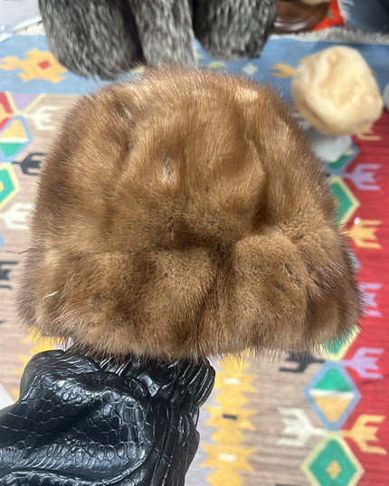 Bonnet en fourrure de vison tag: S/m