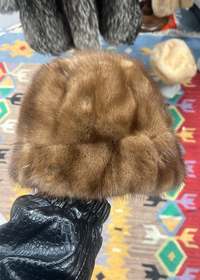 Bonnet en fourrure de vison tag: S/m