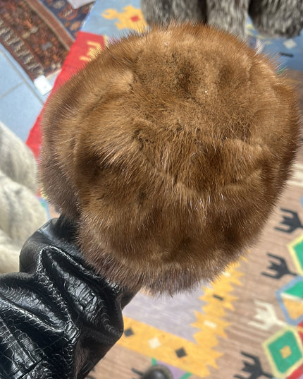 Bonnet en fourrure de vison tag: S/m