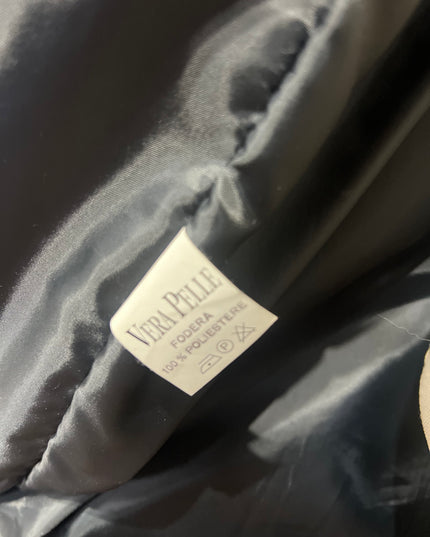 Cappotto in vera pelle vintage anni 1957 lungo fino alla caviglia