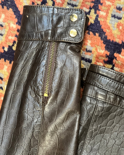 Giacca in vera pelle motociclista B&W Made in italie