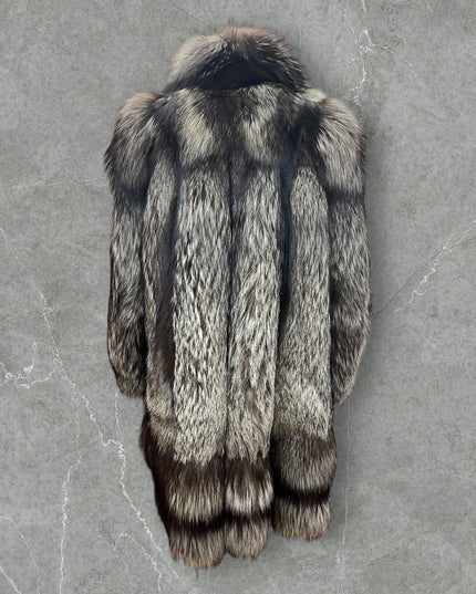 Manteau en fourrure de renard argenté référence 401