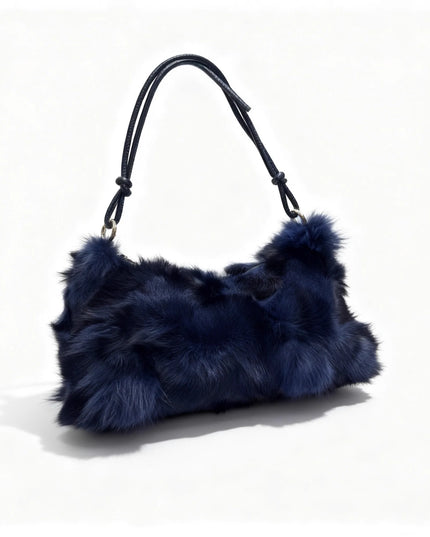 Sac Bandoulière Fourrure Renard Argenté - Hiver 2026