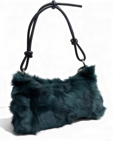 Sac Bandoulière Fourrure Renard Argenté - Hiver 2026