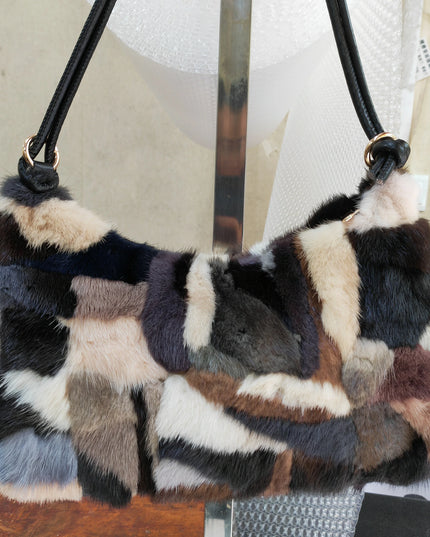 Sac Bandoulière Fourrure Renard Argenté - Hiver 2026