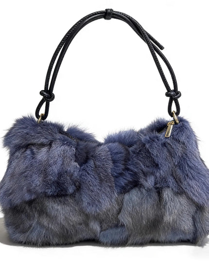 Sac Bandoulière Fourrure Renard Argenté - Hiver 2026