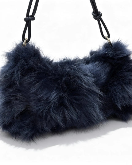Sac Bandoulière Fourrure Renard Argenté - Hiver 2026