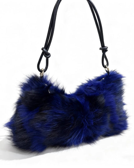 Sac Bandoulière Fourrure Renard Argenté - Hiver 2026