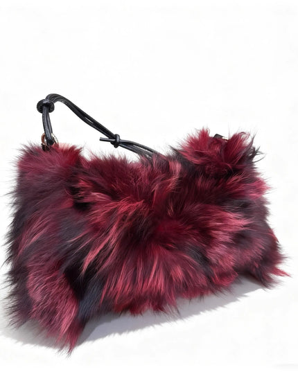Sac Bandoulière Fourrure Renard Argenté - Hiver 2026