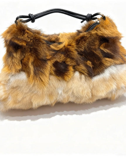 Sac Bandoulière Fourrure Renard Argenté - Hiver 2026