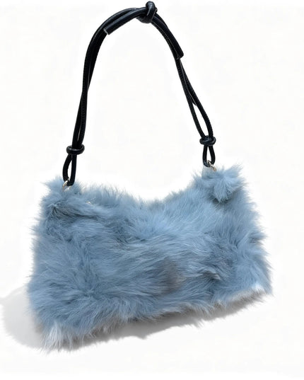 Sac Bandoulière Fourrure Renard Argenté - Hiver 2026