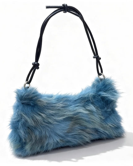 Sac Bandoulière Fourrure Renard Argenté - Hiver 2026