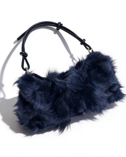 Sac Bandoulière Fourrure Renard Argenté - Hiver 2026